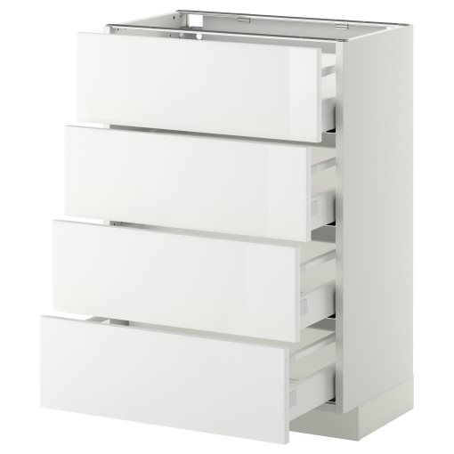 METOD/MAXIMERA, base cabinet 4 fronts/4 drawers, 991.098.93