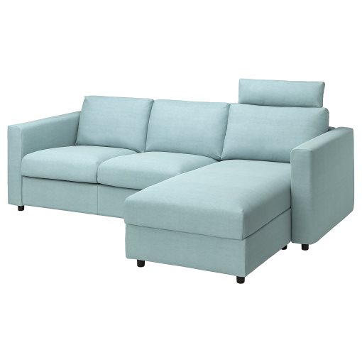 VIMLE, 4-seat sofa with chaise longue with wide armrests, 993.991.33