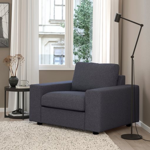 VIMLE, armchair with wide armrests, 994.771.83