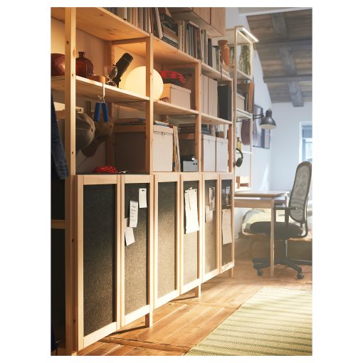 IVAR, shelving unit with doors, 89x30x179 cm, 995.078.73