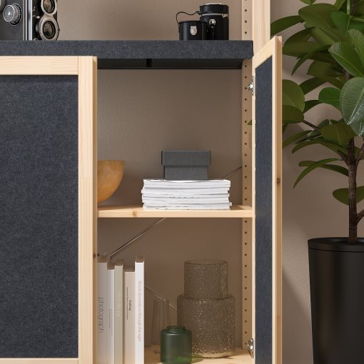 IVAR, shelving unit with doors, 89x30x179 cm, 995.078.73
