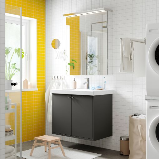 HAVBACK/ORRSJON, wash-stand with doors/wash-basin/tap, 82x49x69 cm, 995.211.95