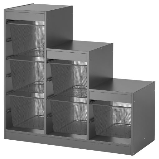 TROFAST, storage combination with boxes, 99x44x94 cm, 995.268.57