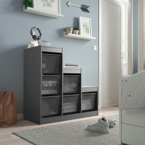 TROFAST, storage combination with boxes, 99x44x94 cm, 995.268.57