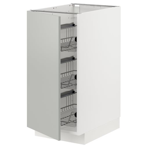 METOD, base cabinet with wire baskets, 40x60 cm, 995.394.02