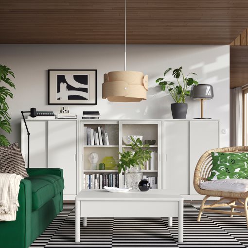TONSTAD, storage combination with sliding doors, 282x37x116 cm, 995.717.60