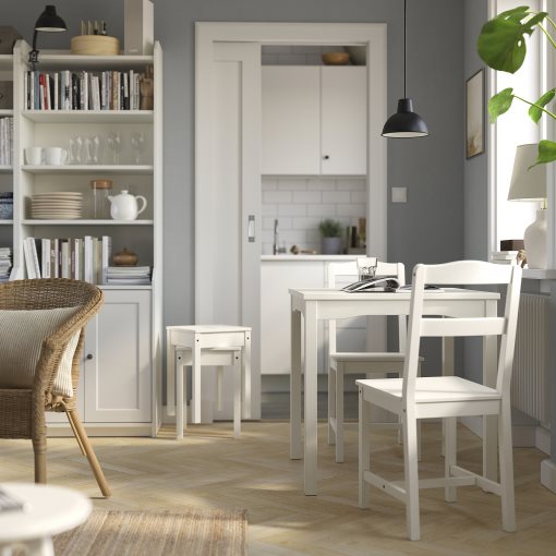 HAUGA/HAUGA, table and 2 chairs, 74x74 cm, 995.748.53