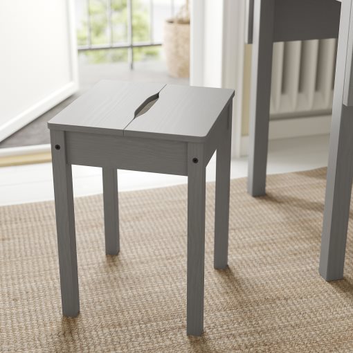 HAUGA/HAUGA, table and 2 stools, 55x82x109/74 cm, 995.749.09