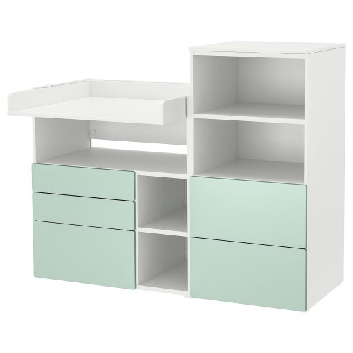 SMASTAD/PLATSA, changing table with bookcase, 150x79x123 cm, 995.832.30