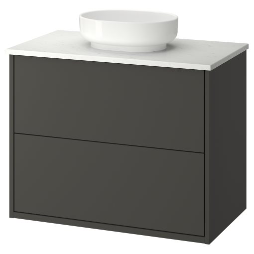 HAVBÄCK/VINDEL, έπιπλο νιπτήρα με συρτάρια/νιπτήρα, 82x49x77 cm, 996.224.58