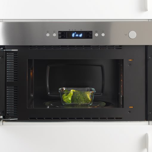 IKEA 365+, food container square/glass, 600 ml, 003.592.06