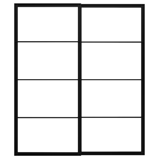 PAX, pair of sliding door frames with rail, 200x236 cm, 004.581.93