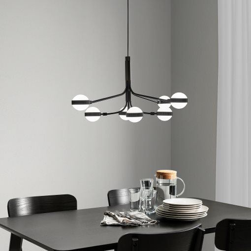 STORSLINGA, chandelier with built-in LED light source, 8-armed, 004.876.09
