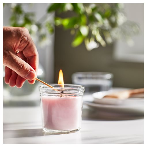 LUGNARE, scented candle in glass/Jasmine, 20 hr, 005.021.05
