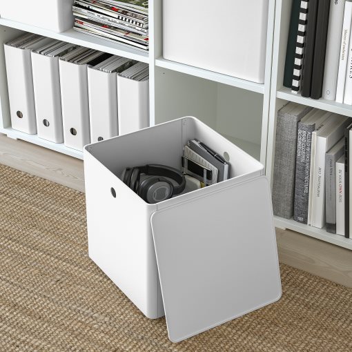 KUGGIS, κουτί αποθήκευσης με καπάκι, 32x32x32 cm, 005.268.75