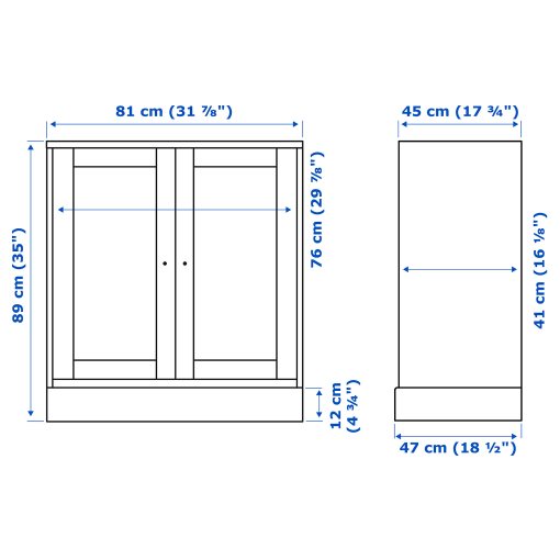 HAVSTA, cabinet with plinth, 81x47x89 cm, 005.292.42