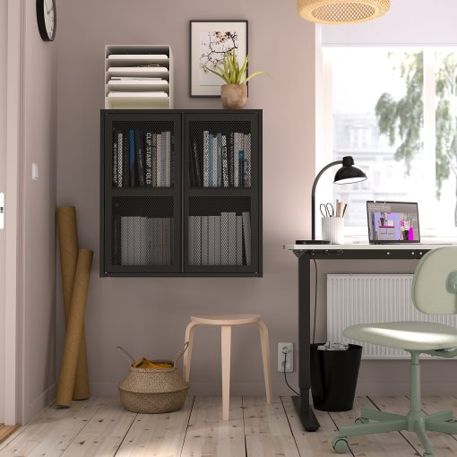 IVAR, cabinet with doors/mesh, 80x83 cm, 005.312.40