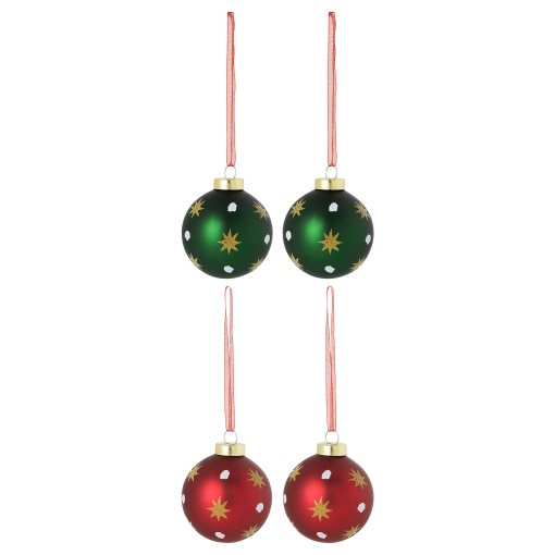 VINTERFINT, decoration bauble/glass/4 pack, 5 cm, 005.576.02