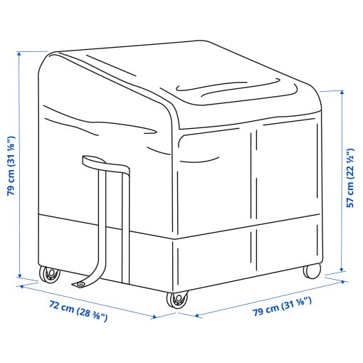 VATTERSO, storage box/outdoor, 78x72x79 cm, 005.629.05