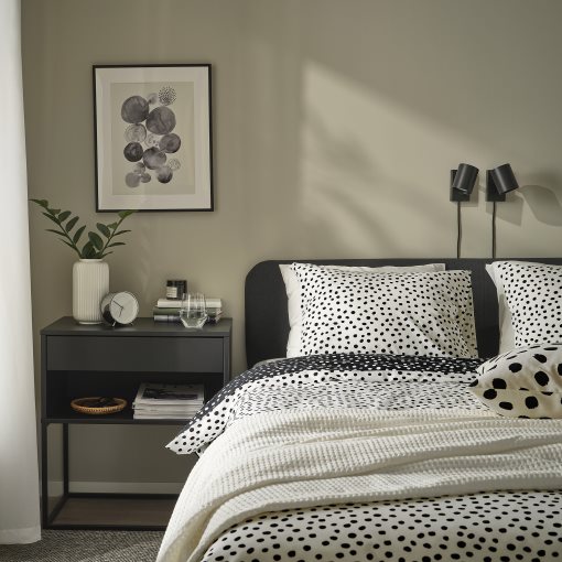 BJÖRKGRÅMAL, duvet cover and 2 pillowcases, 240x220/50x60 cm, 005.911.73