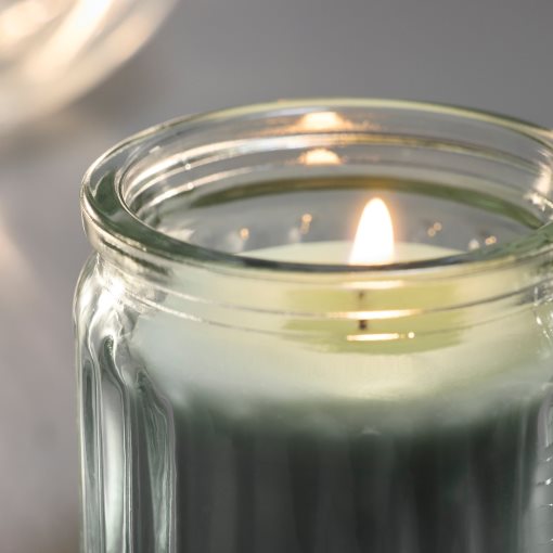 HÖKGÖK, αρωματικό κερί σε ποτήρι/μήλο, 12 ώρες, 006.087.34