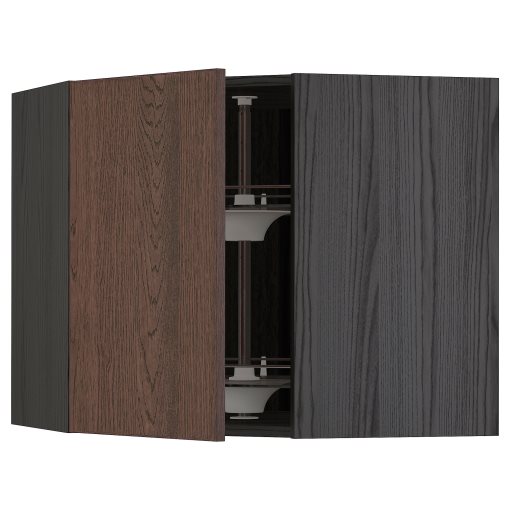 METOD, corner wall cabinet with carousel, 68x60 cm, 094.058.26