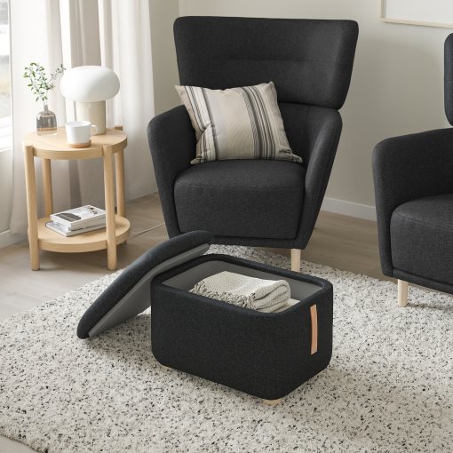 OSKARSHAMN, wing chair with footstool, 094.853.33