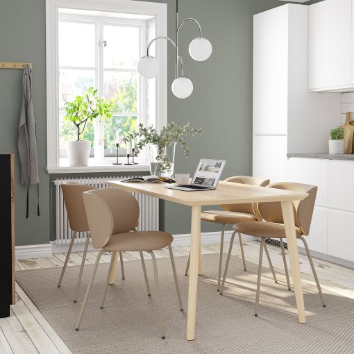 LISABO/KRYLBO, table and 4 chairs, 140 cm, 095.355.40