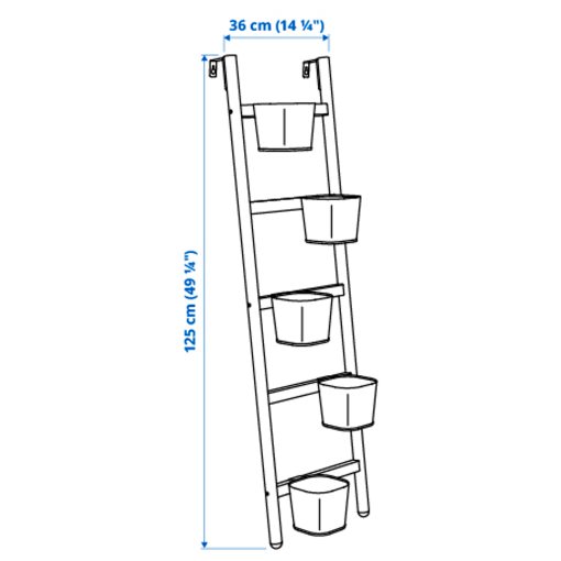 SATSUMAS, plant stand with 5 plant pots, 102.581.55