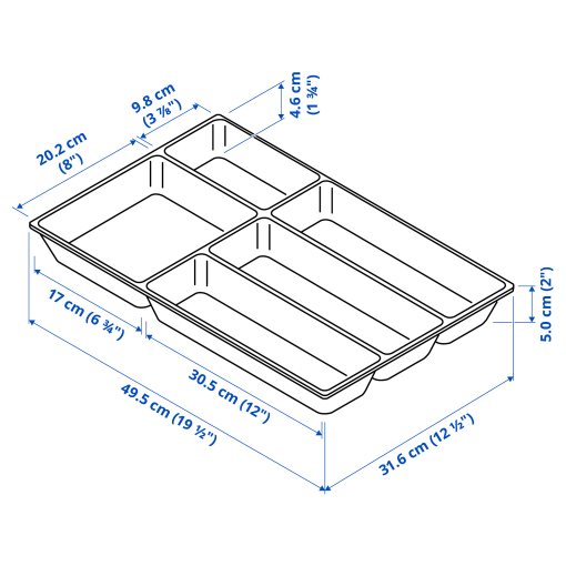 UPPDATERA, cutlery tray, 32x50 cm, 104.600.20