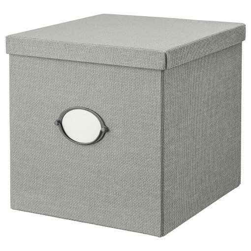 KVARNVIK, storage box with lid, 32x35x32 cm, 104.669.51