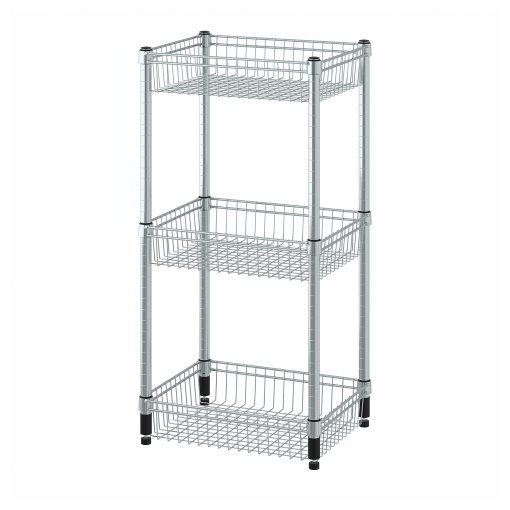 OMAR, shelving unit with 3 baskets, 46x36x94 cm, 104.830.74