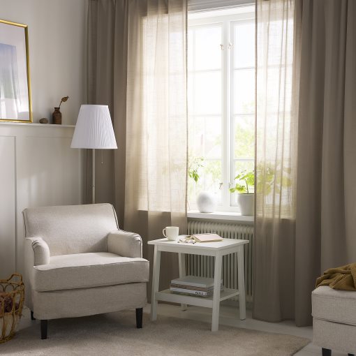 SILVERLÖNN, sheer curtains 1 pair, 145x300 cm, 104.939.78