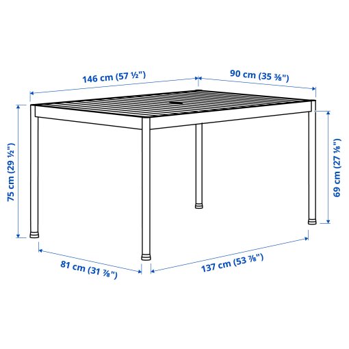 SEGERÖN, table/outdoor, 91x147 cm, 105.108.12