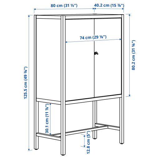 STOCKHOLM 2025, cabinet with 2 doors, 80x40x126 cm, 105.864.92