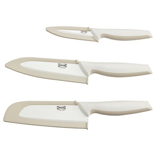 HACKIG, 3-piece knife set, ceramic, 105.984.85