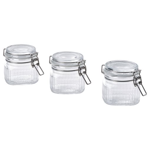 KÖSSEBÄR, jar with lid/3 pack, 13 cl, 105.985.36