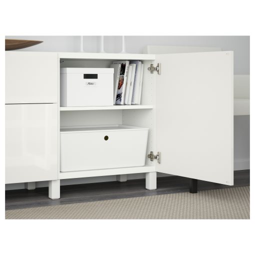 BESTÅ, storage combination with drawers soft-closing, 180x42x74 cm, 191.956.63