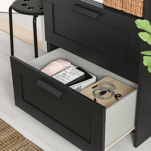 BRIMNES, TV storage combination/glass doors, 192.782.29