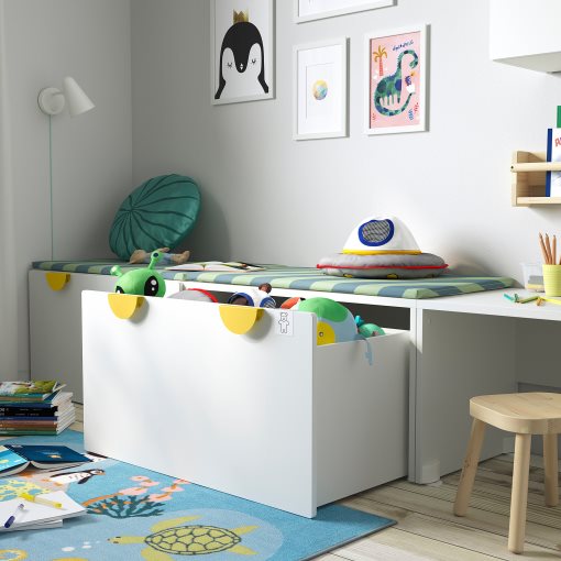 SMÅSTAD, bench with toy storage, 193.891.52