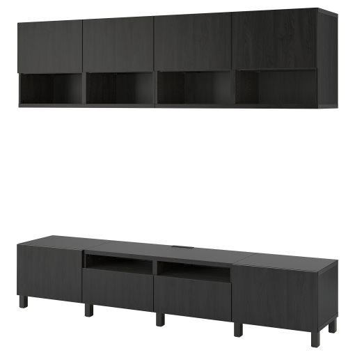 BESTÅ, TV storage combination/doors/drawers soft closing, 240x42x230 cm, 194.119.64