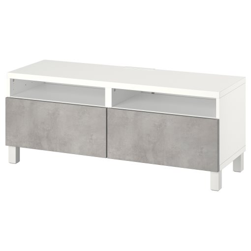 BESTÅ, TV bench with drawers soft closing, 120x42x48 cm, 194.358.61