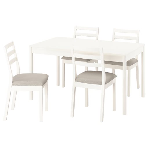 TONSTAD/TONSTAD, table and 4 chairs, 140/196x85 cm, 196.123.78