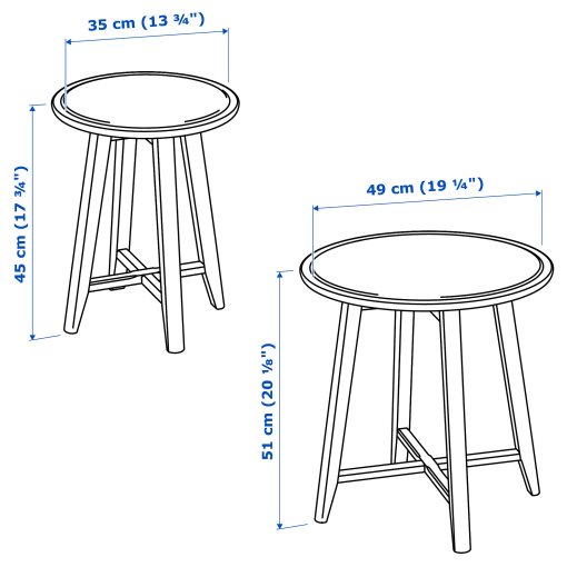 KRAGSTA, nest of tables, set of 2, 202.998.29