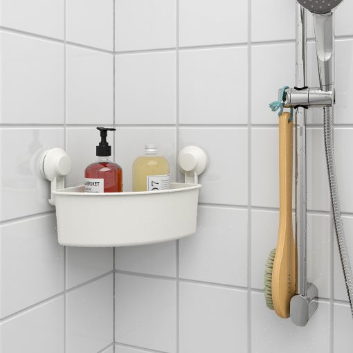 TISKEN, γωνιακό ράφι με βεντούζα, 204.003.04