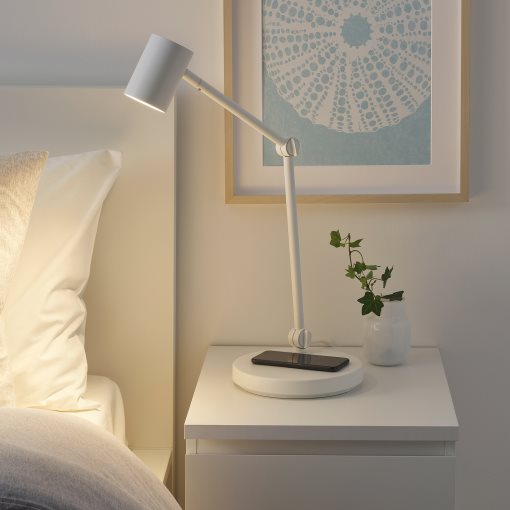 NYMÅNE, work lamp with wireless charging, 204.486.07