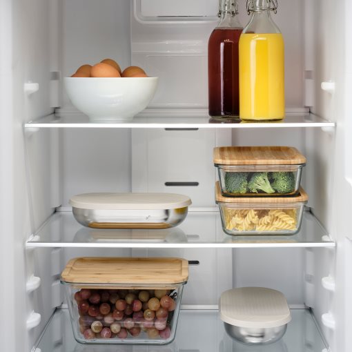 HALVVARM, δοχείο αποθήκευσης φαγητού με καπάκι και χώρισμα, 0.7 l, 204.972.21