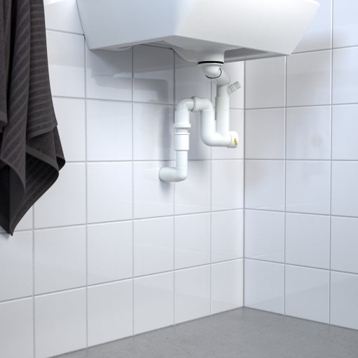 RÄNNILEN, water trap w flexible pipe, 1 bowl, 205.545.32