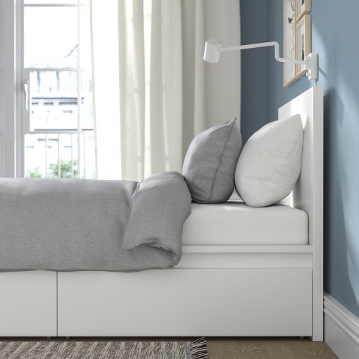 MALM, bed frame/high with 2 storage boxes, 90X200 cm, 290.115.07