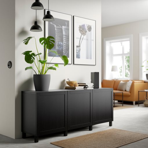 BESTÅ, σύνθεση αποθήκευσης με πόρτες, 180x42x74 cm, 291.397.37